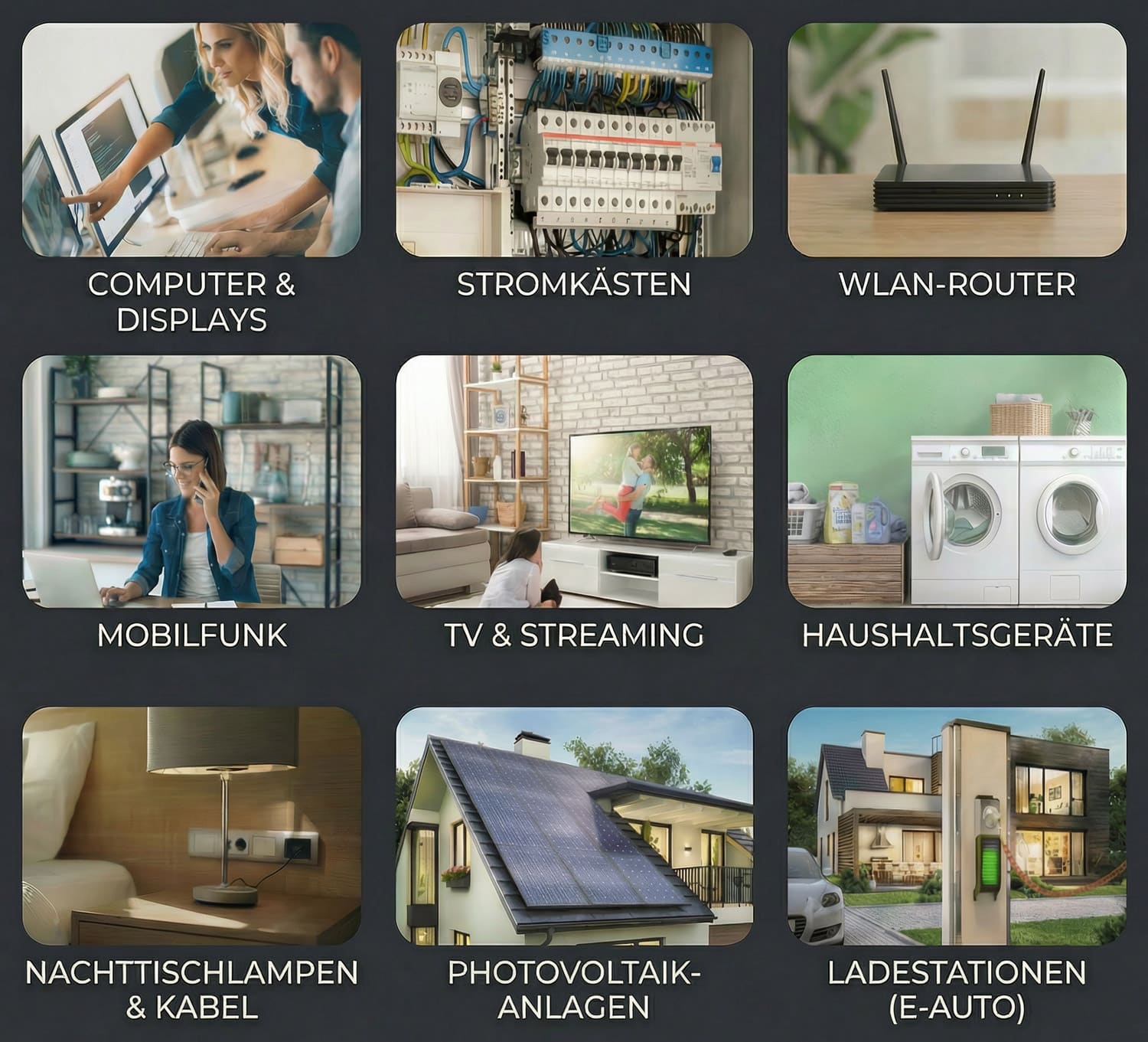 Ursachen_für-ESMOG-mobil Ursachen für E-Smog in Haushalten wie z.B. WLAN, E-Auto-Ladesäulen, Displays, Laptops, Haushaltsgeräte und Co. H.Preiss International